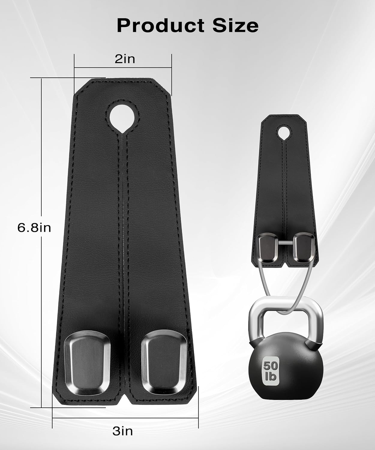 Car Purse Holder Hook, 2PCS Car Hooks for Headrest Luxurious Leather 100% Metal Car Hangers for Seat Multifunctional Car Bag Hook Car Seat Back Storage Hook Accessories (Grey)