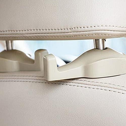 Universal Car Vehicle Back Seat Headrest Hanger Holder Hook for Bag Purse Cloth Grocery (Black -Set of 2)