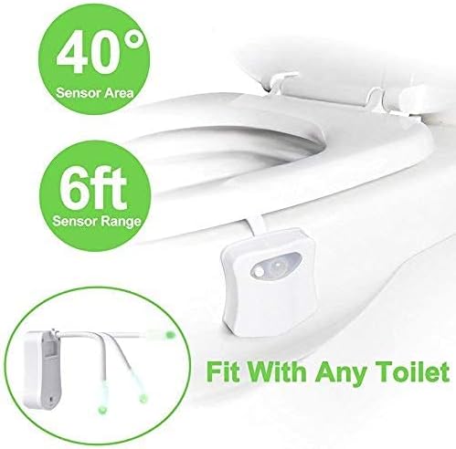 Motion Sensor LED Toilet Night Light – 16-Color Changing, UV Sterilizing, Motion & Slap Activated Commode Light