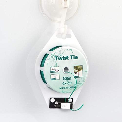 328ft Green Twist Ties with Cutter – Plant Support Wire for Gardening & Home Organization