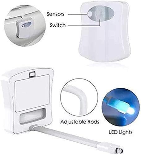 Motion Sensor LED Toilet Night Light – 16-Color Changing, UV Sterilizing, Motion & Slap Activated Commode Light