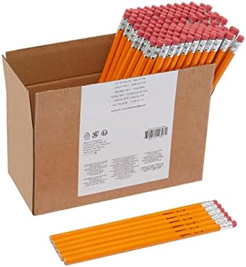 Pre-Sharpened #2 HB Pencils – 150 Count Bulk Box, Yellow Wood-Cased Writing Pencils