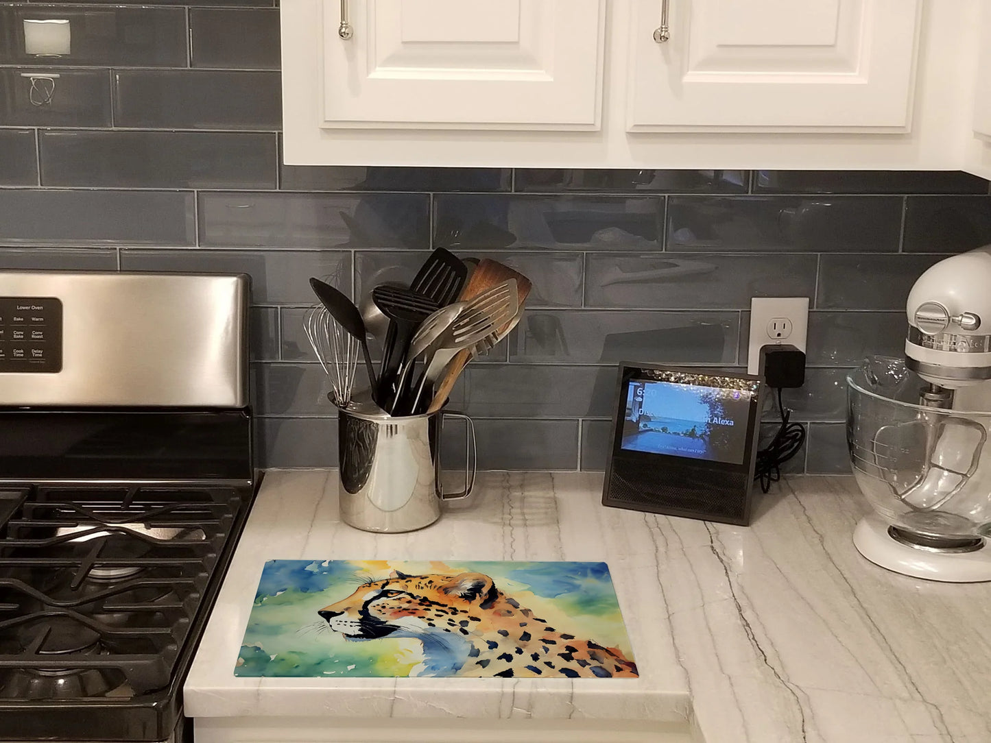 Cheetah Glass Cutting Board