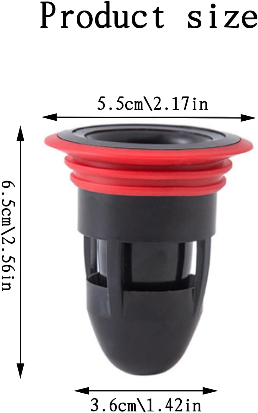 Silicone Floor Drain Cover – Anti-Odor & Backflow Preventer for Bathroom & Kitchen (Black)