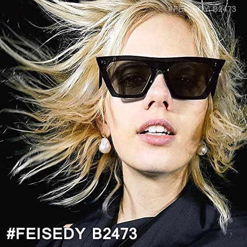 Vintage Square Cat Eye Sunglasses Women Trendy Cateye Sunglasses B2473