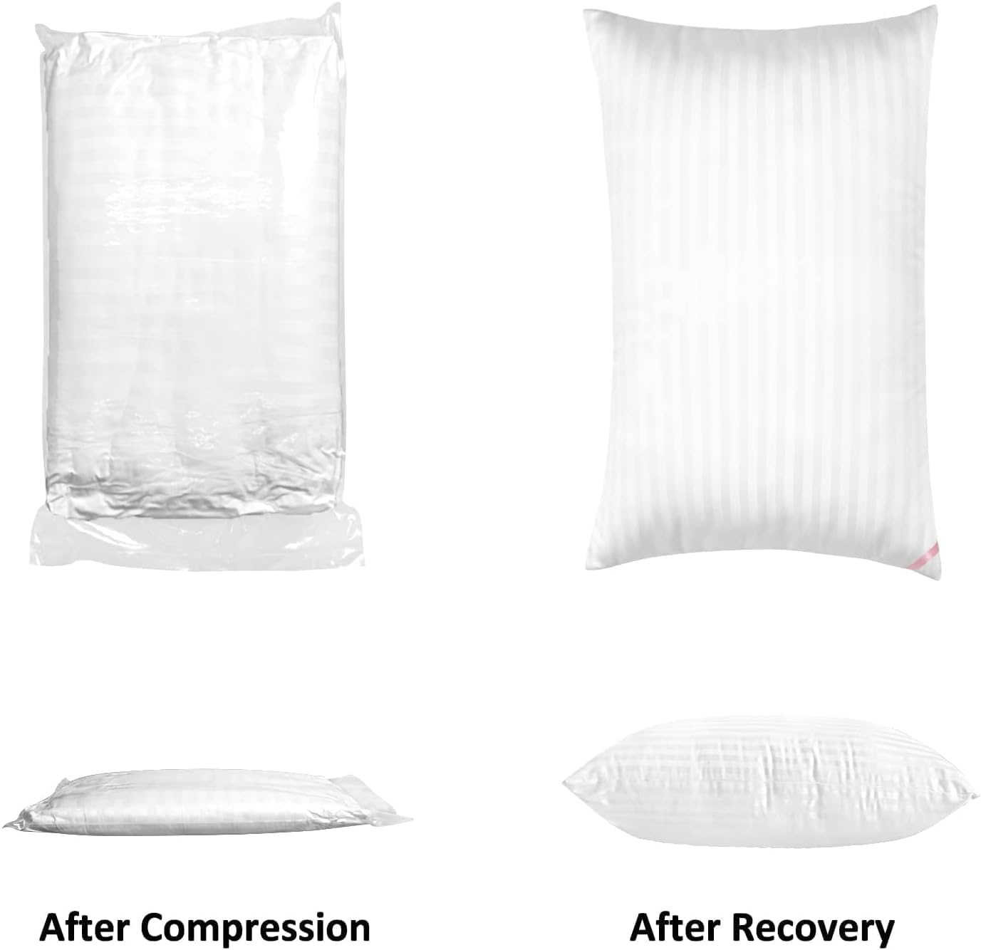 Luxury Hotel-Style Queen Pillows – 2 Pack Down Alternative for Side & Back Sleepers (20" x 30")