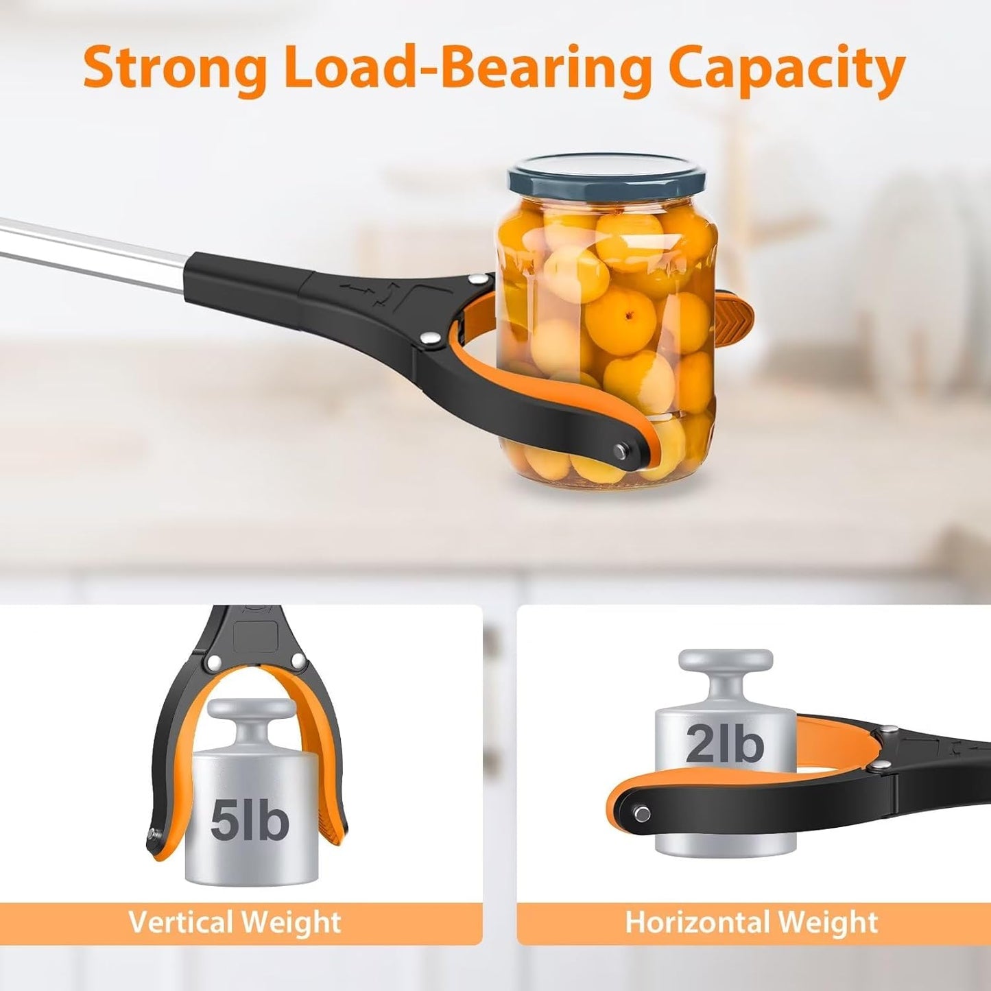 32" Foldable Grabber Reacher Tool – 2-Pack Pickup Tool with 360° Rotating Claw & Magnetic Tip