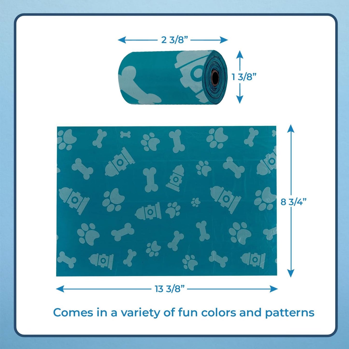Dog Poop Bags for Waste – 150 Count Leak-Proof & Tear-Resistant Doggy Bags in Assorted Colors
