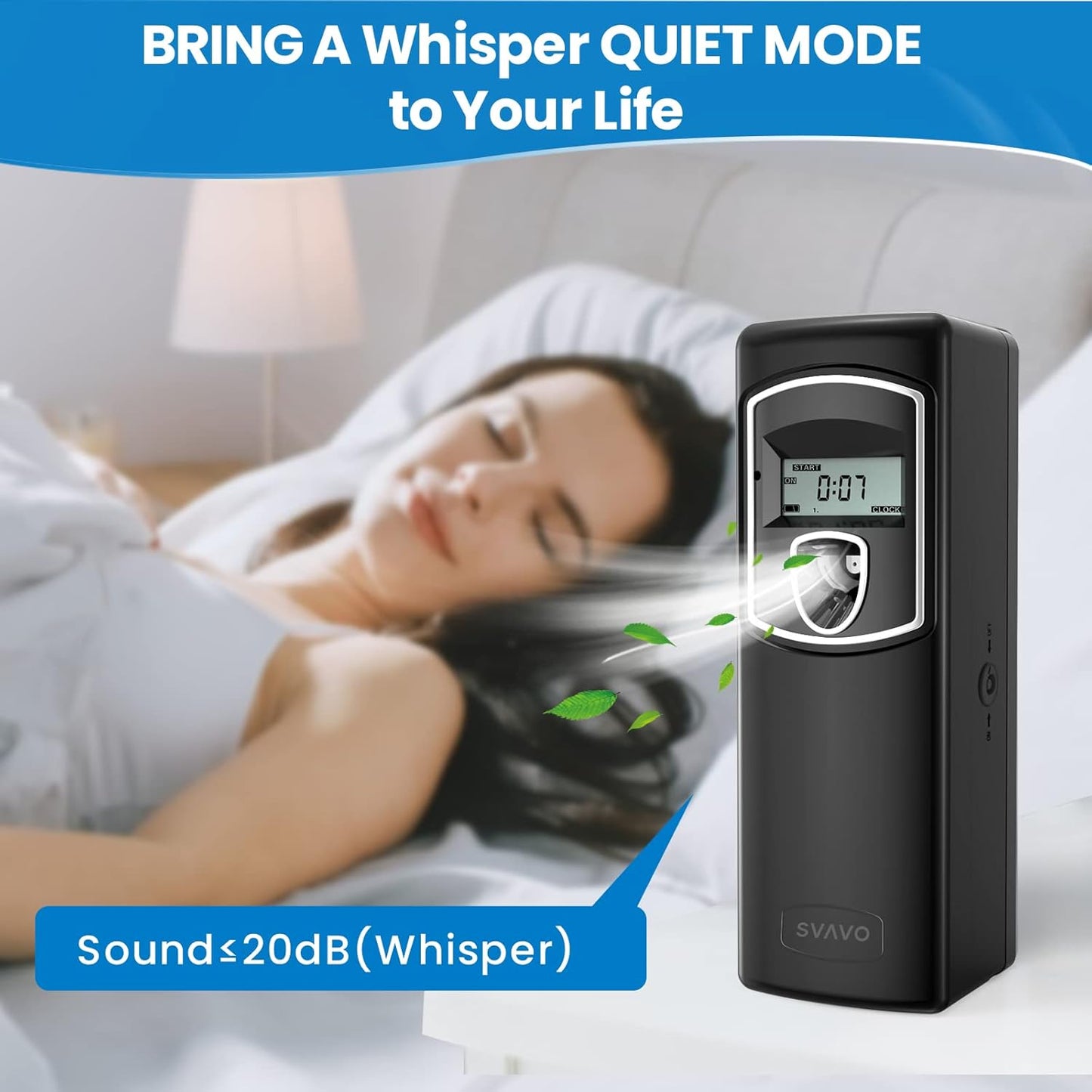 Automatic LCD Fragrance Dispenser - Wall Mount/Free Standing ABS Auto Air Freshener Dispenser Programmable Aerosol Spray Perfume Dispenser (Black, LCD)