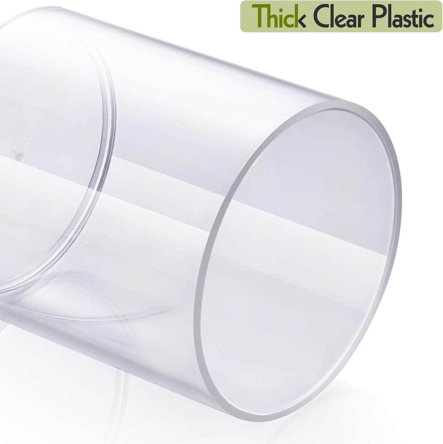 4-Pack Acrylic Qtip Holder Set – Clear Vanity Canisters for Cotton Swabs, Pads & Bathroom Essentials