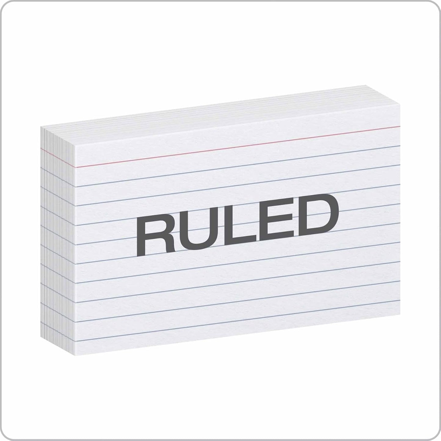 3x5 Ruled Index Cards – 1,000 Pack (10x100) White Writing Cards for Study, Notes & Organization