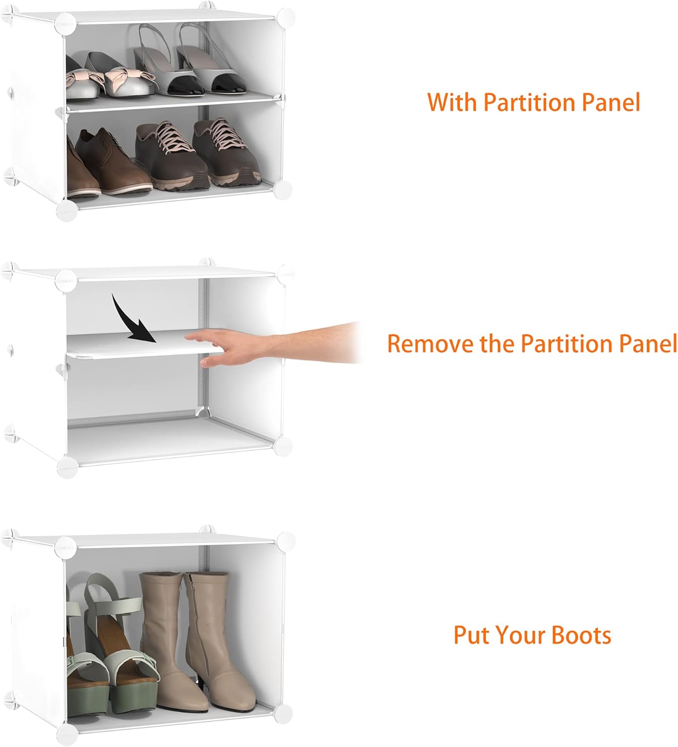 HOMIDEC 6-Tier Shoe Rack – 24 Pair Plastic Shoe Organizer Cabinet for Closet & Entryway