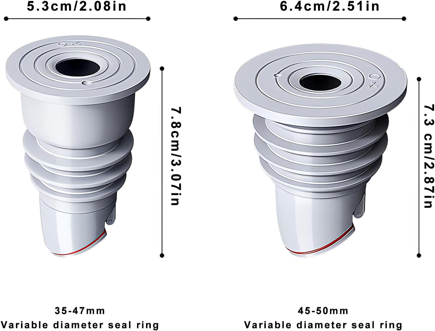 Silicone Drain Hose Seal – Anti-Odor Floor Drain Backflow Preventer (1.75–2.0")