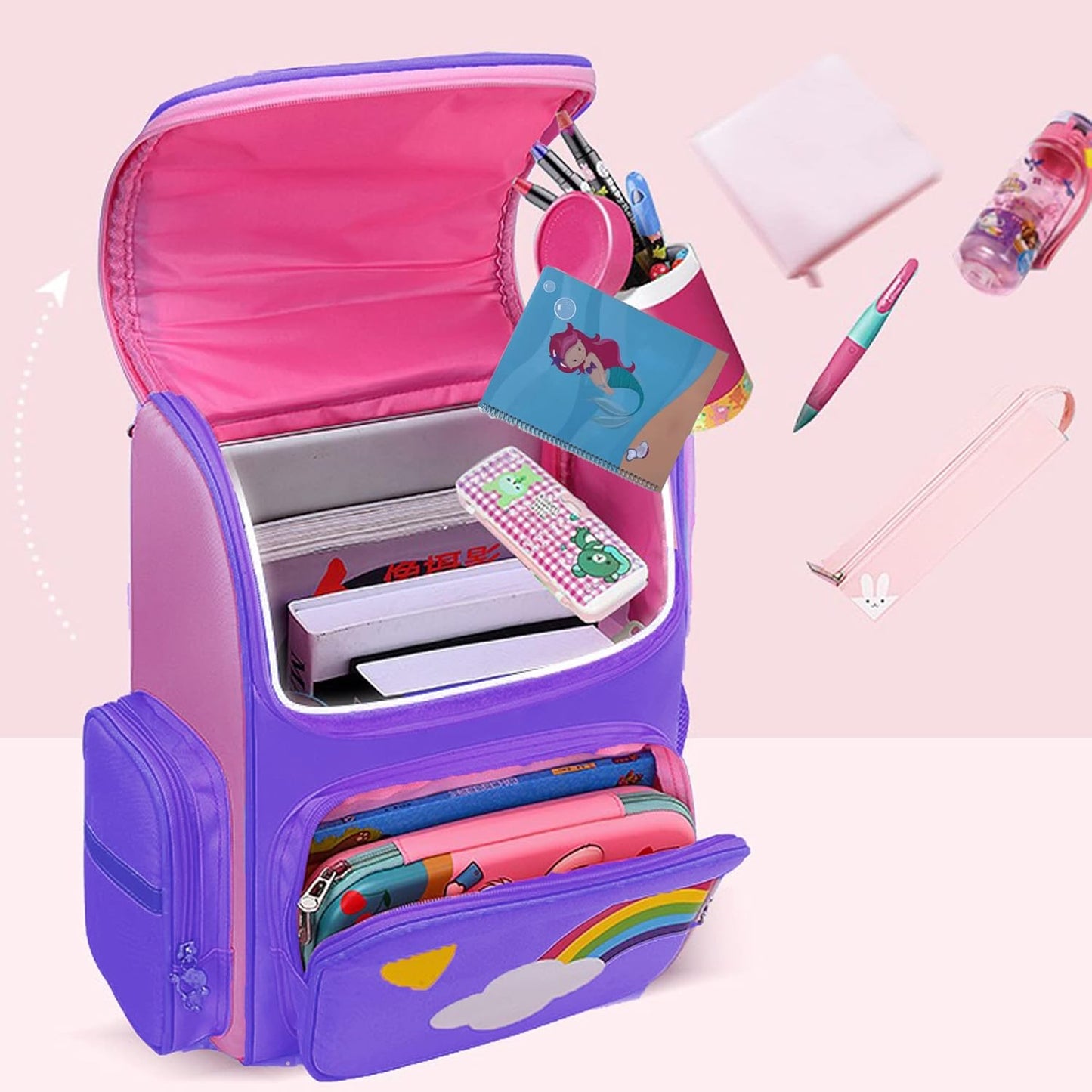 15" Kids Backpack for Girls – Preschool & Kindergarten School Bag for Ages 4–6