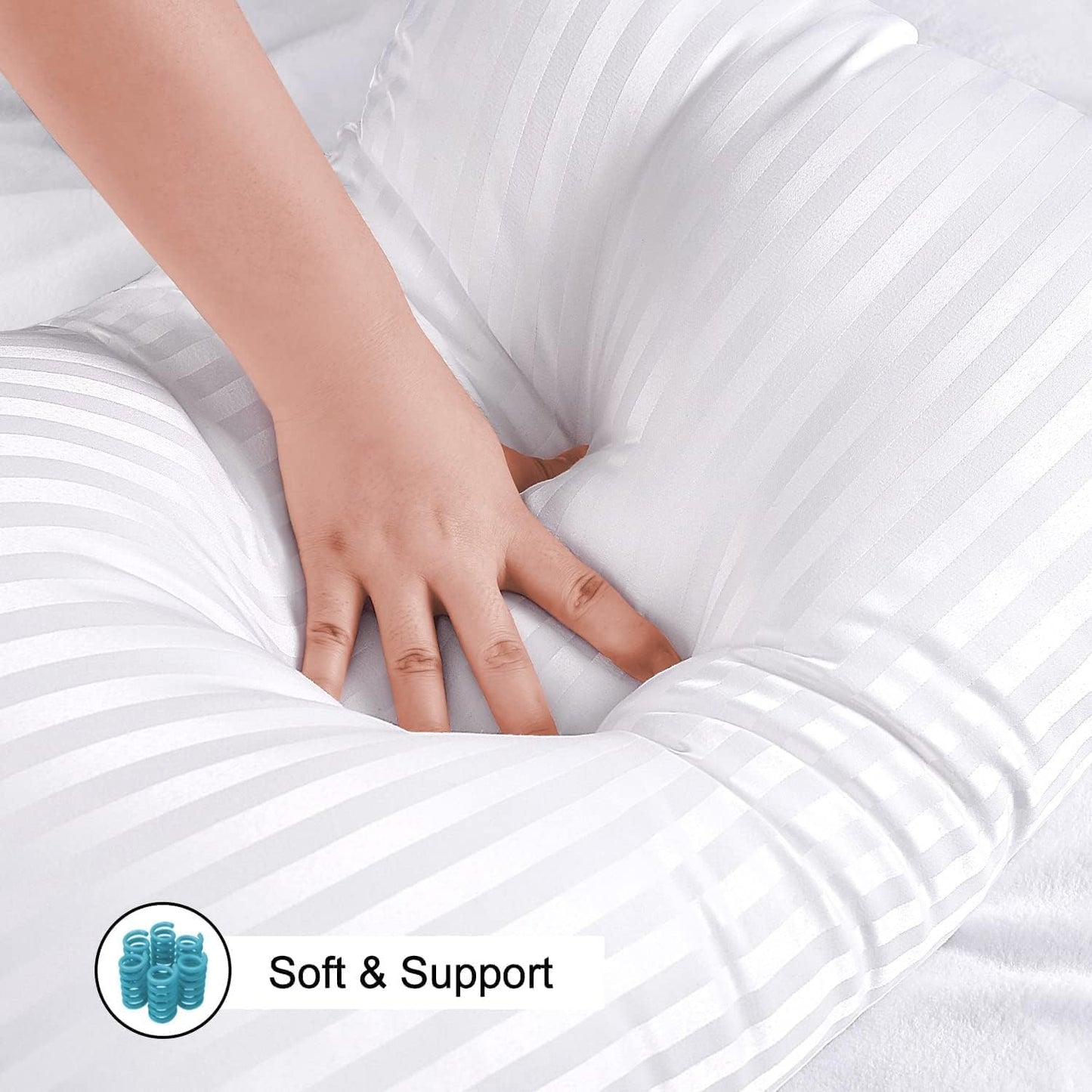 Luxury Hotel-Style Queen Pillows – 2 Pack Down Alternative for Side & Back Sleepers (20" x 30")