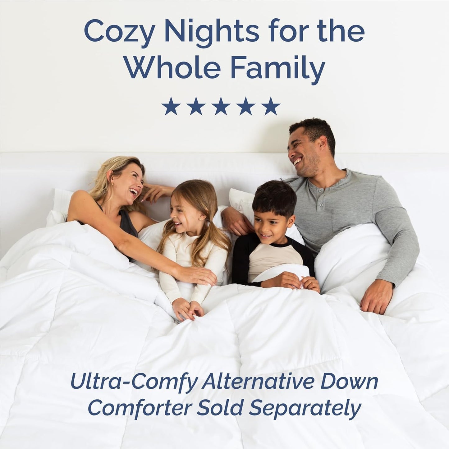 King Size 4-Piece Cooling Sheet Set – Ultra-Soft, Wrinkle-Free Luxury Bedding with Deep Pockets (White)