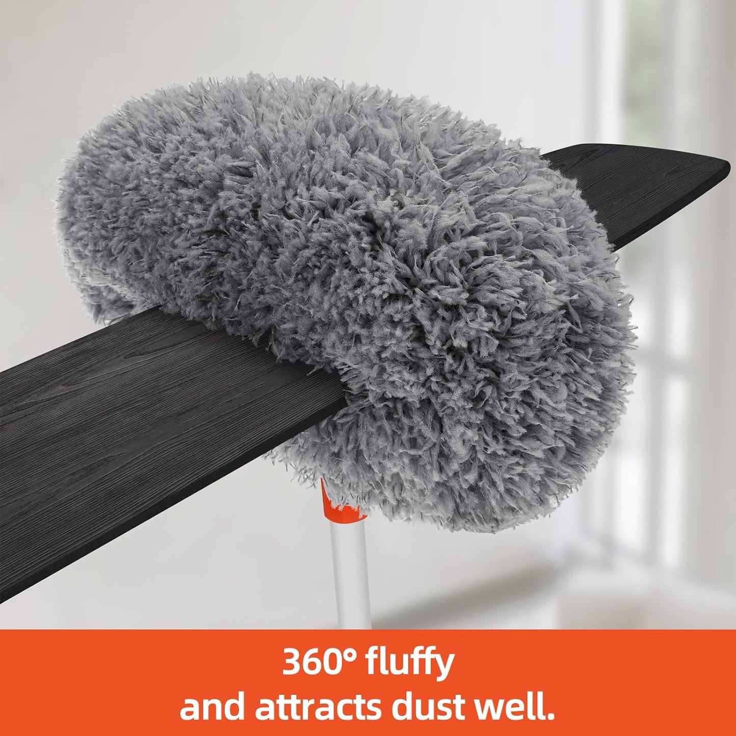 Baseboard Cleaning Tool with Extendable Handle – Reusable Duster Pads (Gray)