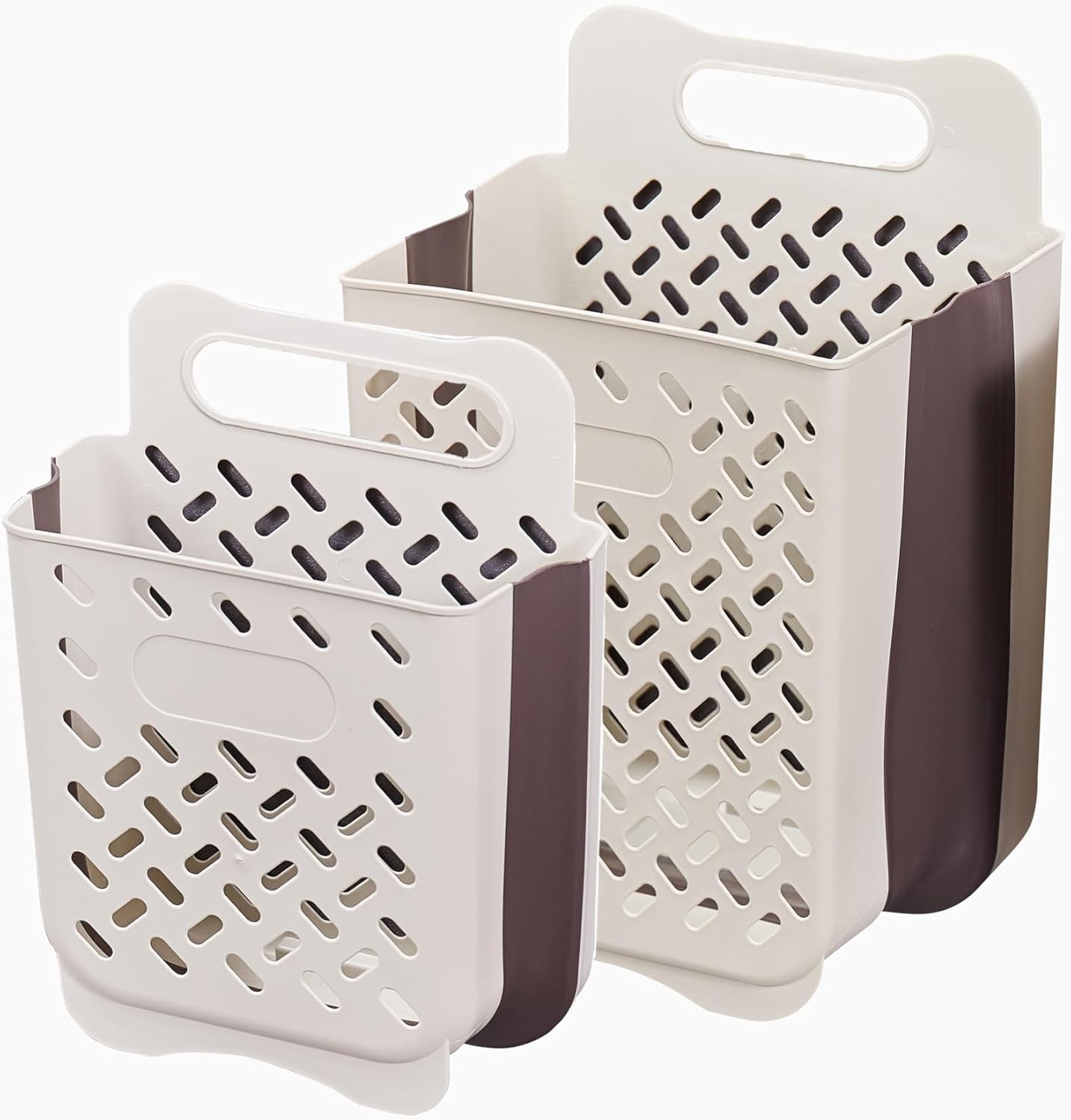 2-Pack Foldable Hanging Laundry Hampers – Large Capacity Space-Saving Clothes Baskets