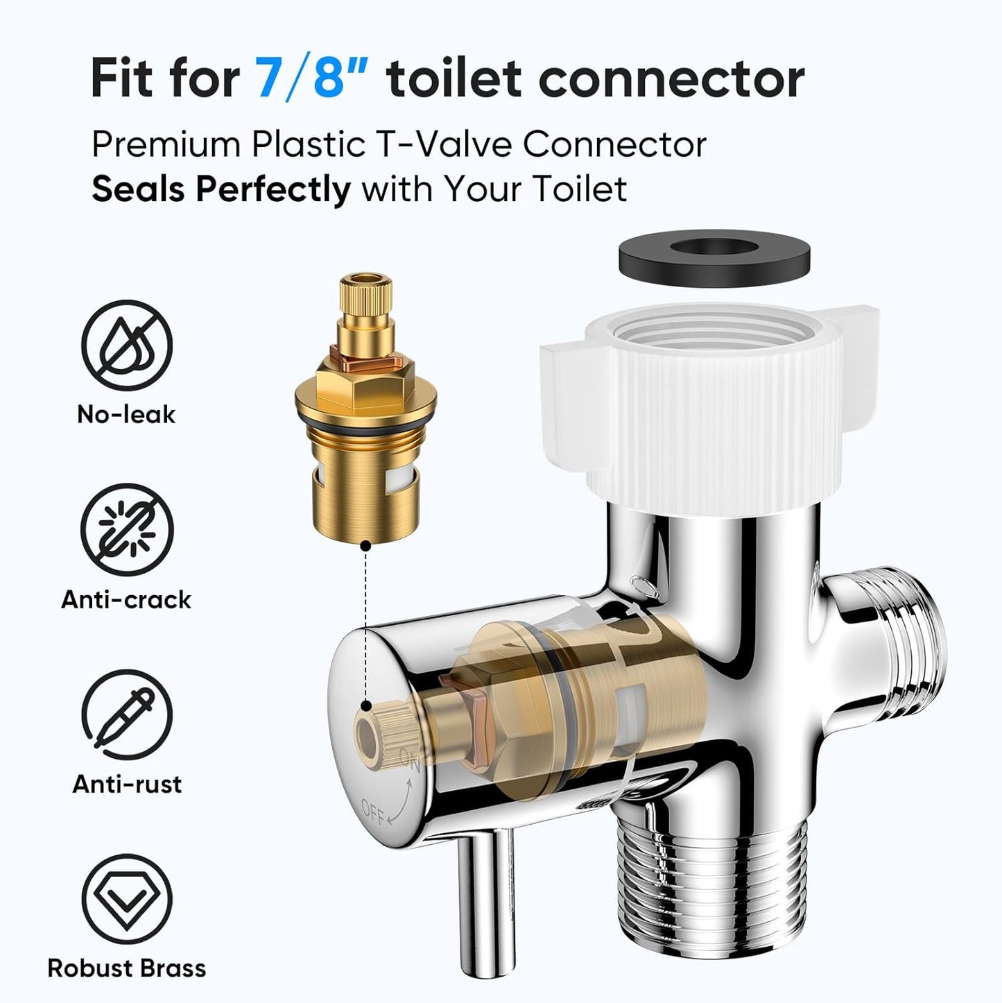 Stainless Steel Handheld Bidet Sprayer – Adjustable Pressure for Toilet & Baby Wash