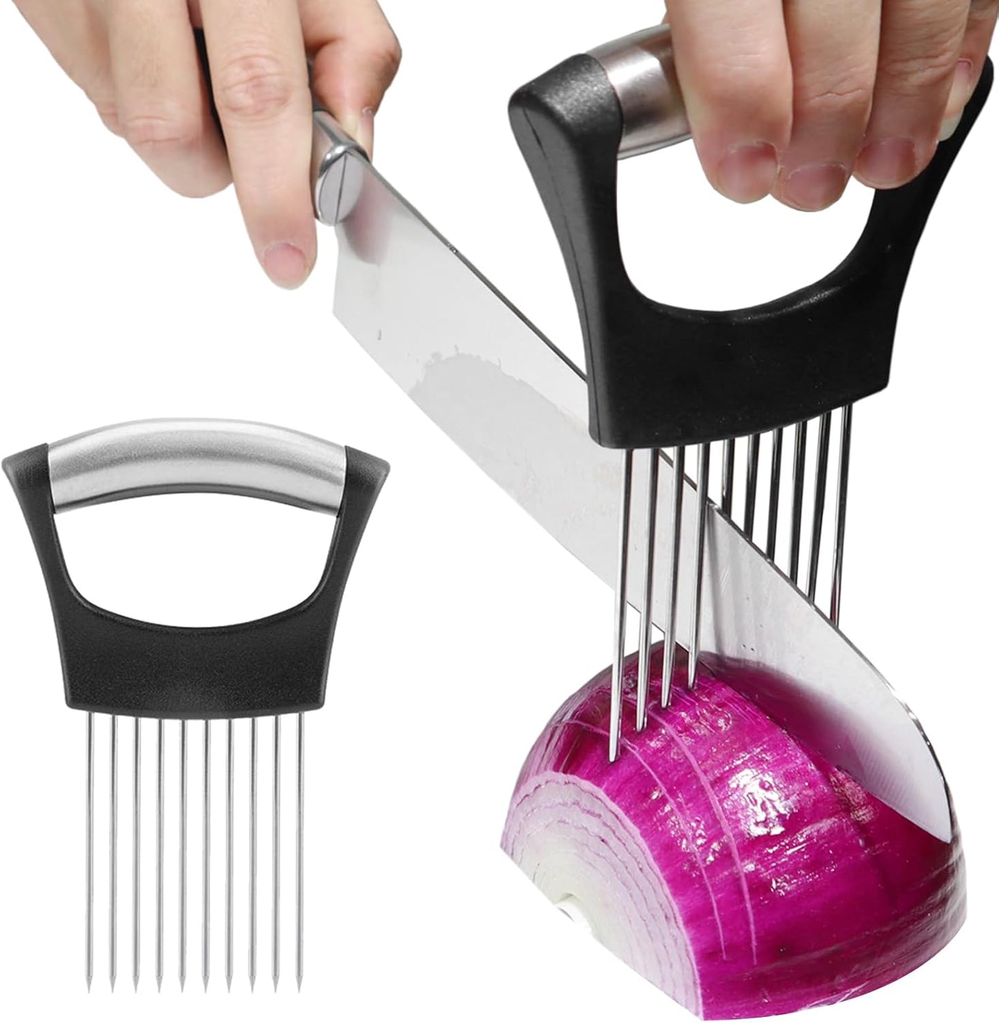 Multi-Use Stainless Steel Onion & Vegetable Slicer Tool
