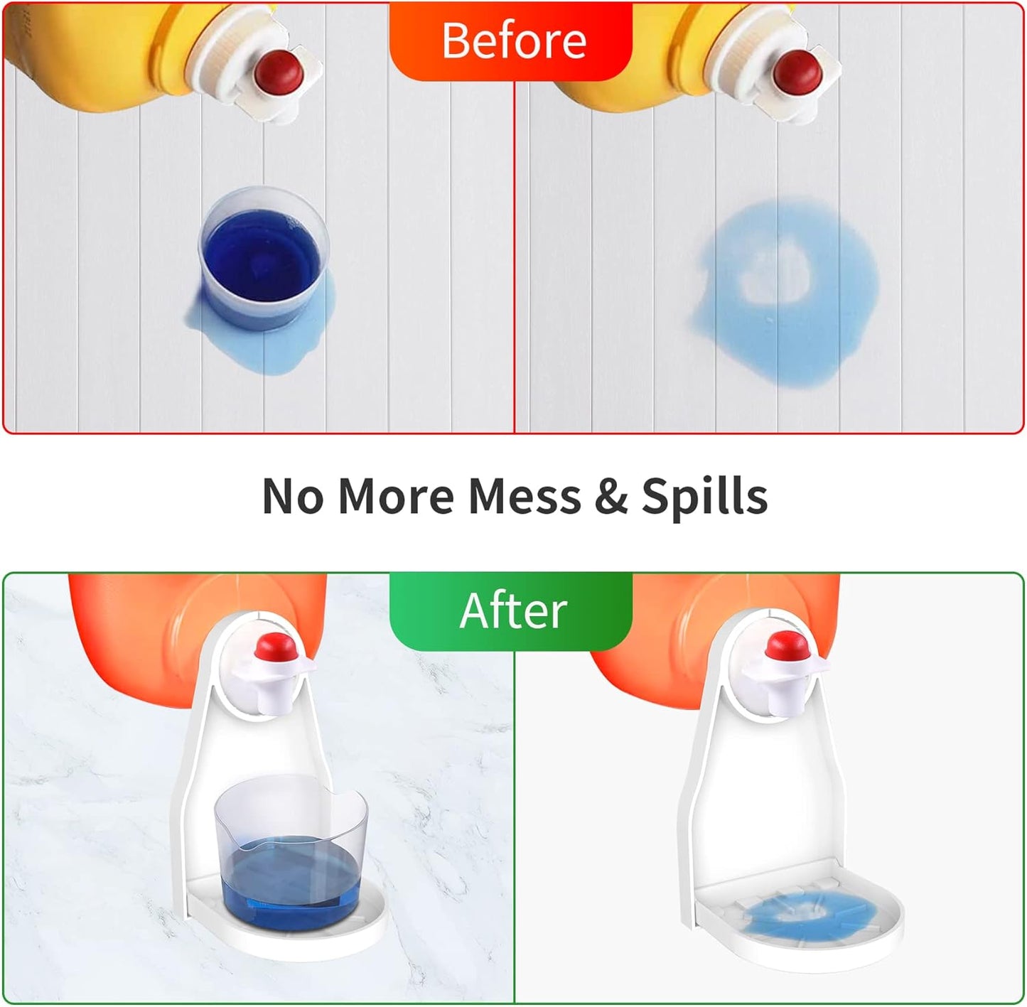 Laundry Detergent Cup Holder 2-Pack – Drip Catcher Organizer for Laundry Bottle Spouts