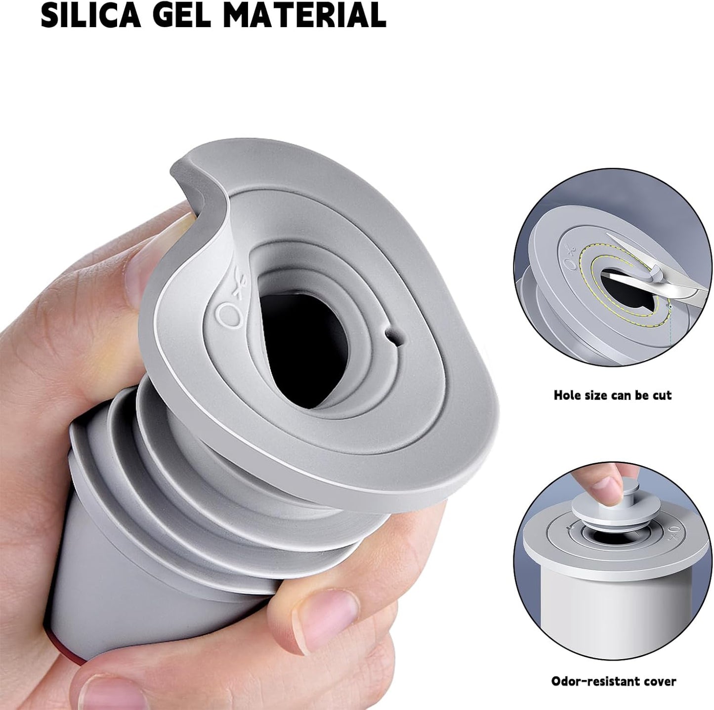 Silicone Drain Hose Seal – Anti-Odor Floor Drain Backflow Preventer (1.75–2.0")