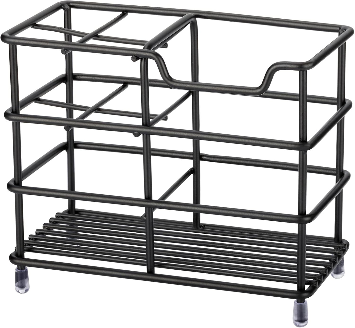 304 Stainless Steel Toothbrush & Toothpaste Holder – Black Bathroom Organizer Stand