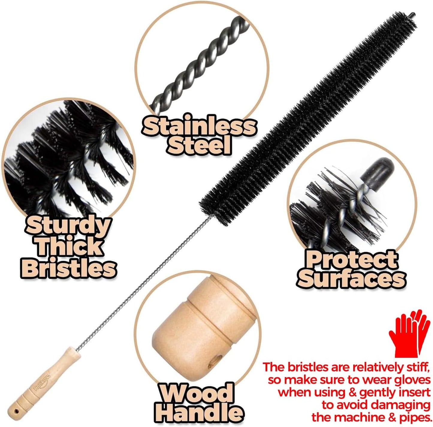 Dryer Vent Cleaner Kit 2 Pack - Household Cleaning Supplies 304 Stainless Steel Dryer Lint Brush, Home Essentials for Lint Trap Dust & Pet Hair