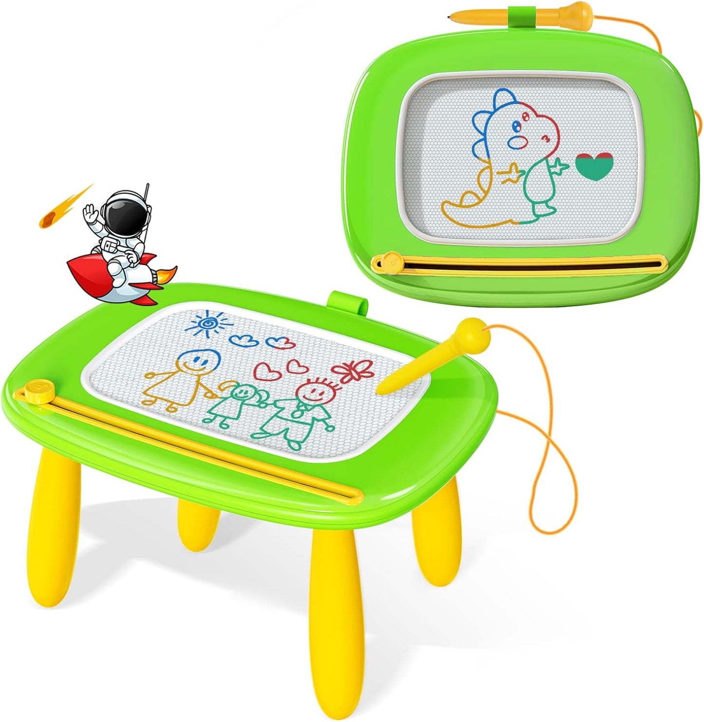 Magnetic Doodle Drawing Board – Educational Toy for Toddlers Ages 1–3 (Light Blue)