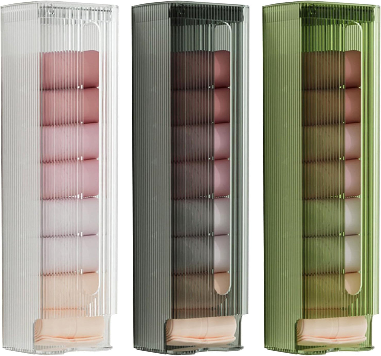 Wall Mounted Underwear & Sock Organizer – Multipurpose Drawer Storage Box (Translucent Green)