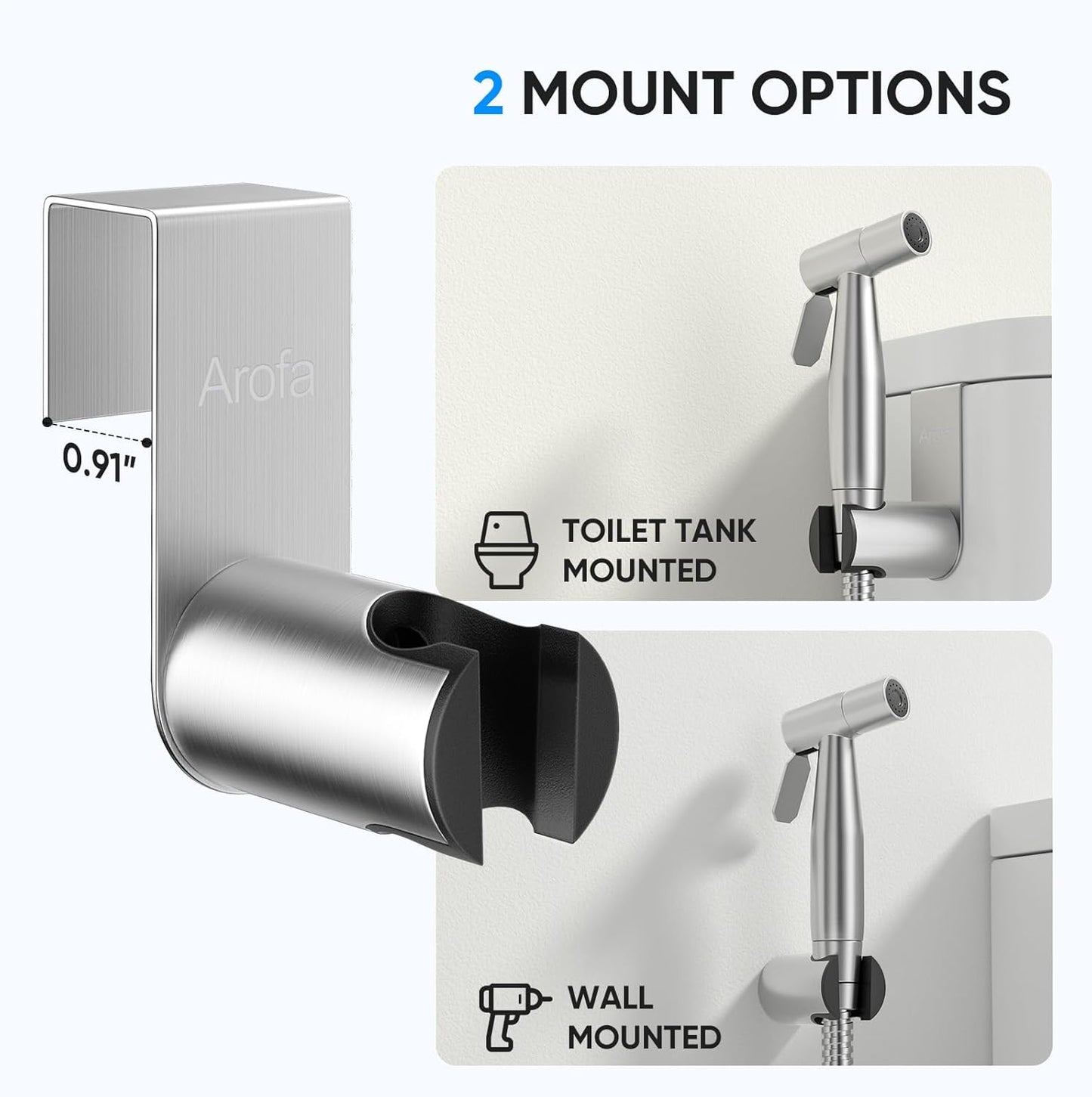 Stainless Steel Handheld Bidet Sprayer – Adjustable Pressure for Toilet & Baby Wash