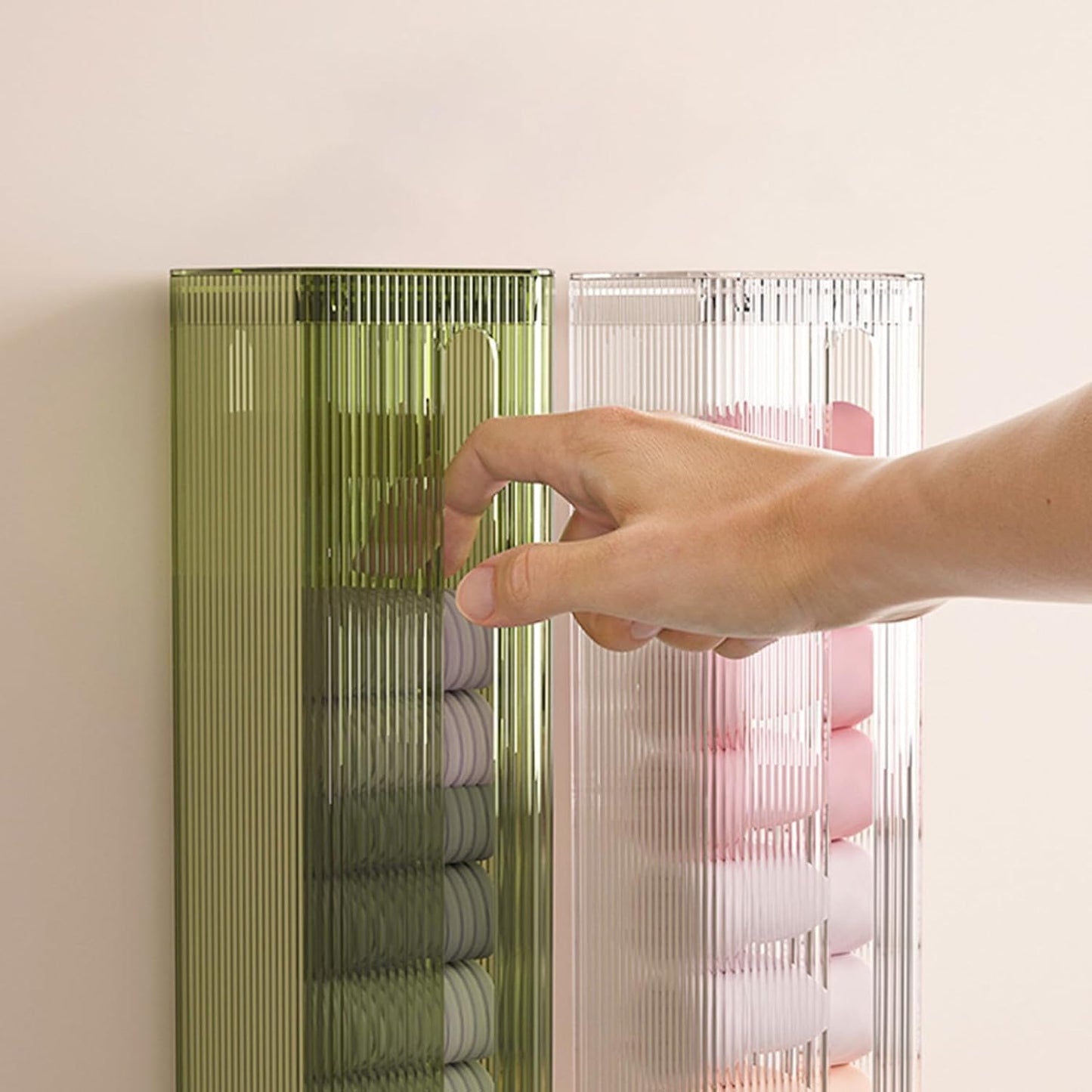 Wall Mounted Underwear & Sock Organizer – Multipurpose Drawer Storage Box (Translucent Green)