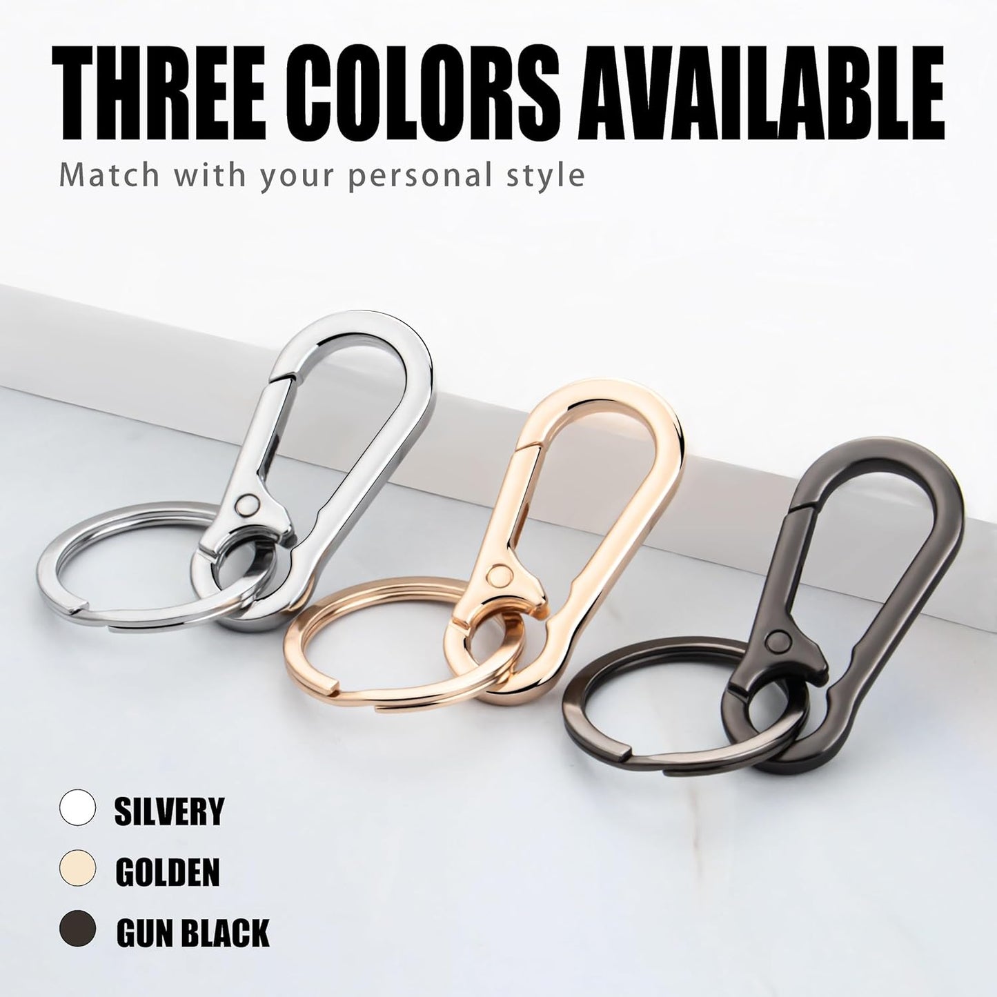 Metal Keychain Clip Holder – Durable Key Ring Organizer for Car, Home & Office Keys (Unisex Design)
