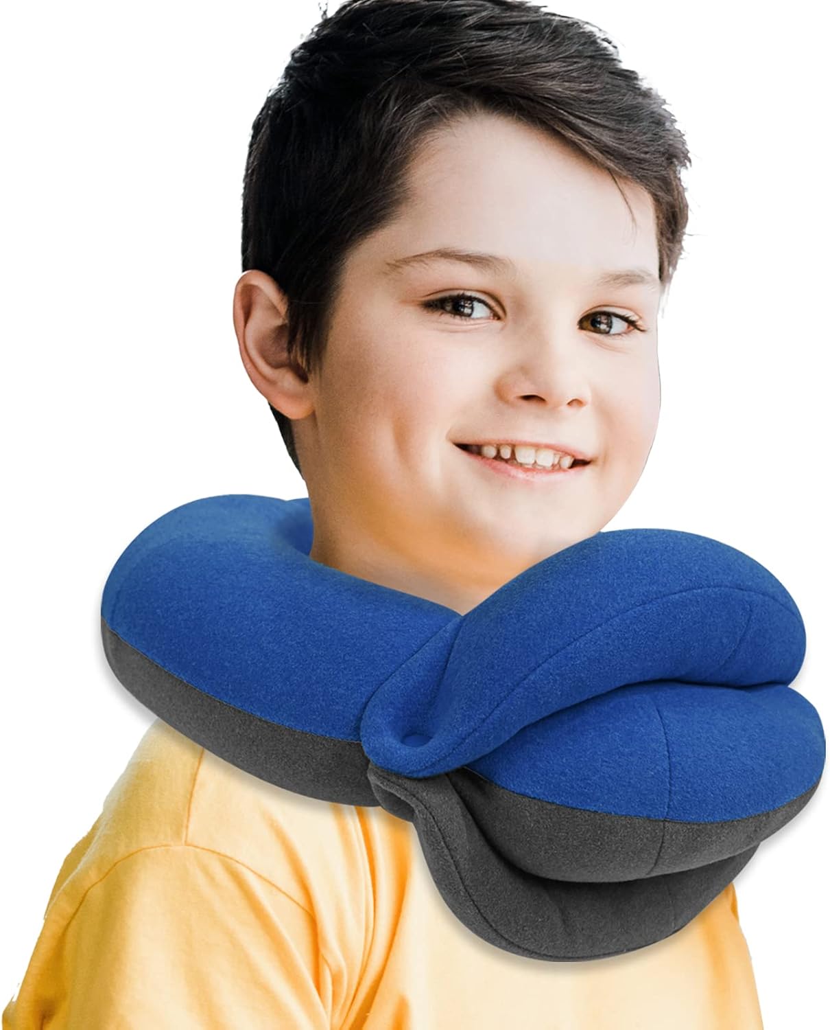 360° Travel Neck Pillow Kit – Breathable Head Support with Eye Mask, Earplugs & Storage Bag (Black)