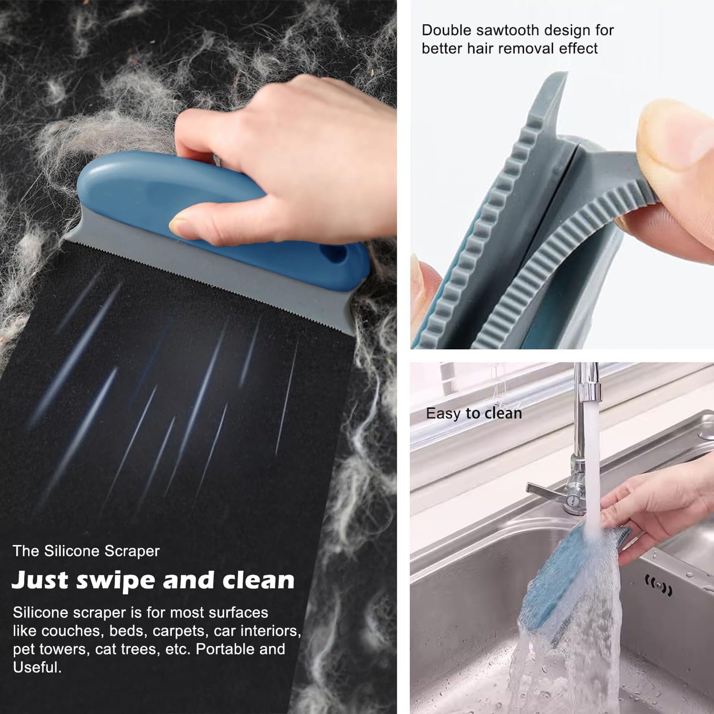 3-Pack Pet Hair Remover Set – Lint Shavers & Fur Tools for Carpet, Furniture & Clothes