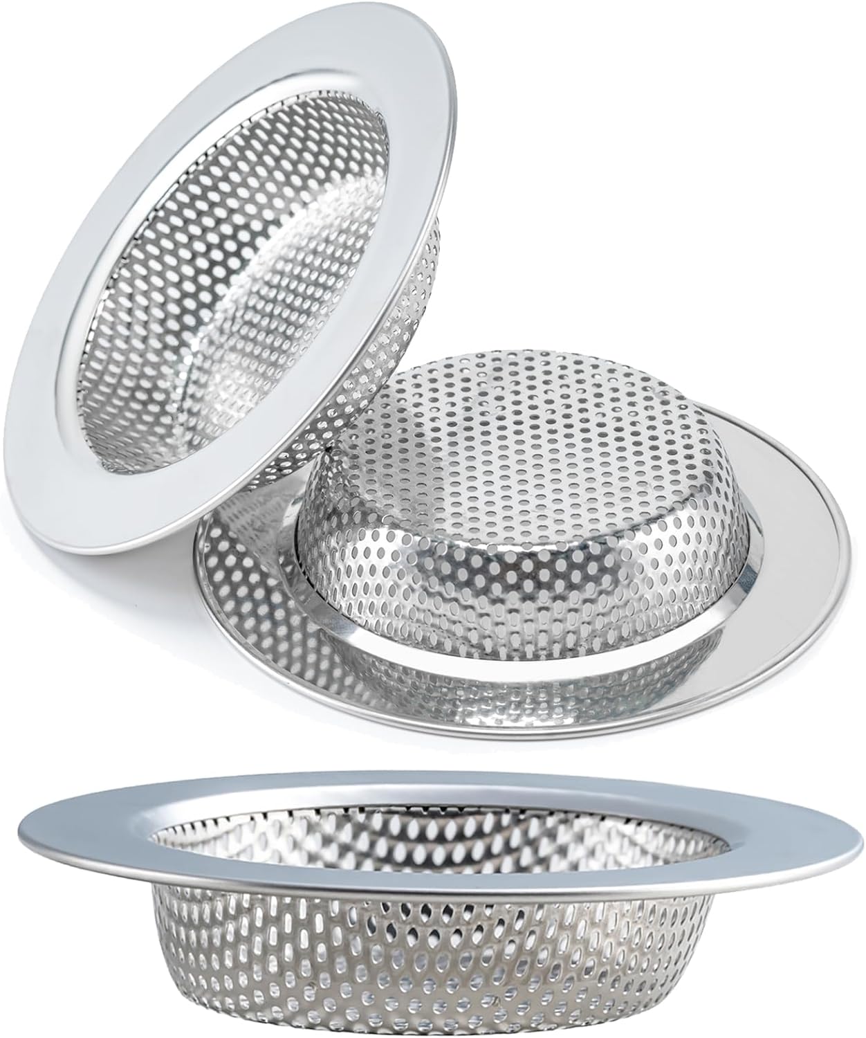 2-Pack Kitchen Sink Strainer – Upgraded Double-Layer Drain Basket, 4.5" Stainless Steel Design