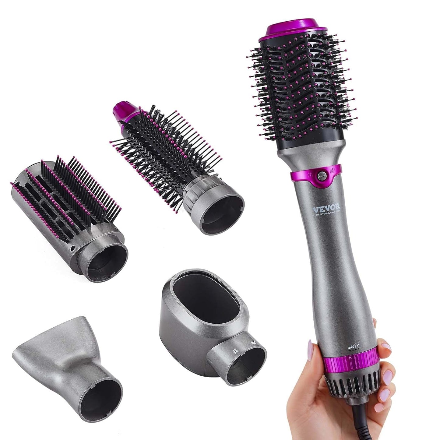 5-in-1 Hair Air Styler & Ionic Dryer Brush – Volumizing, Curling & Straightening Tool