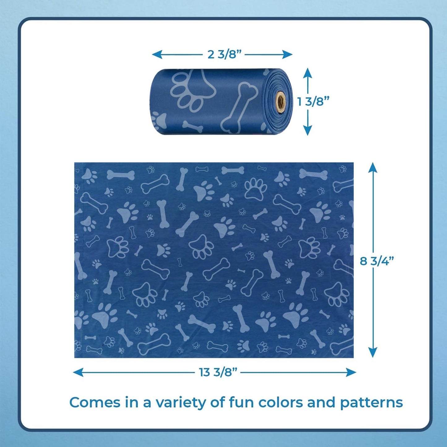 Dog Poop Bags for Waste – 150 Count Leak-Proof & Tear-Resistant Doggy Bags in Assorted Colors