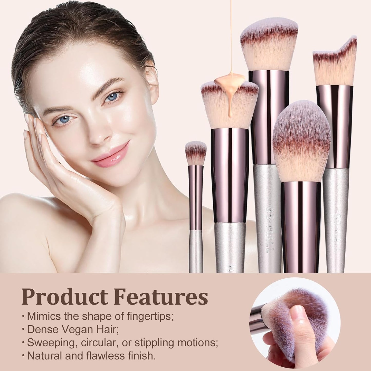 18-Piece Professional Makeup Brush Set – Premium Synthetic Brushes with Black Travel Case for Foundation, Powder, Eyeshadow & More