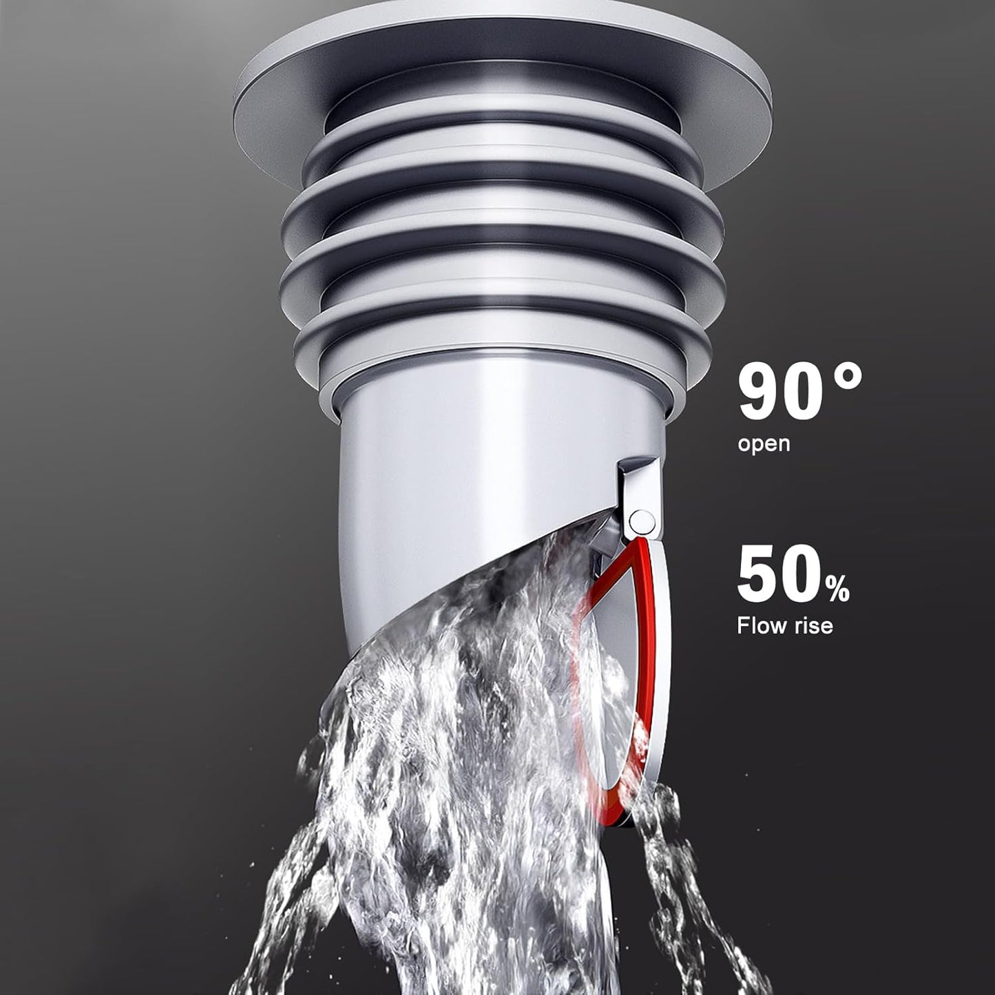 Silicone Drain Hose Seal – Anti-Odor Floor Drain Backflow Preventer (1.75–2.0")