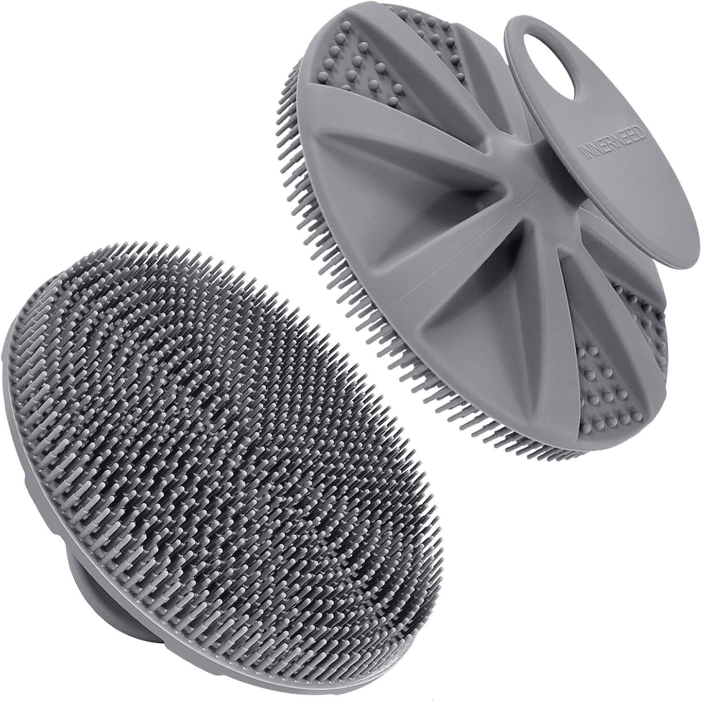 Soft Silicone Body Scrubber – Gentle Exfoliating Shower Brush for Skin Cleansing, Black