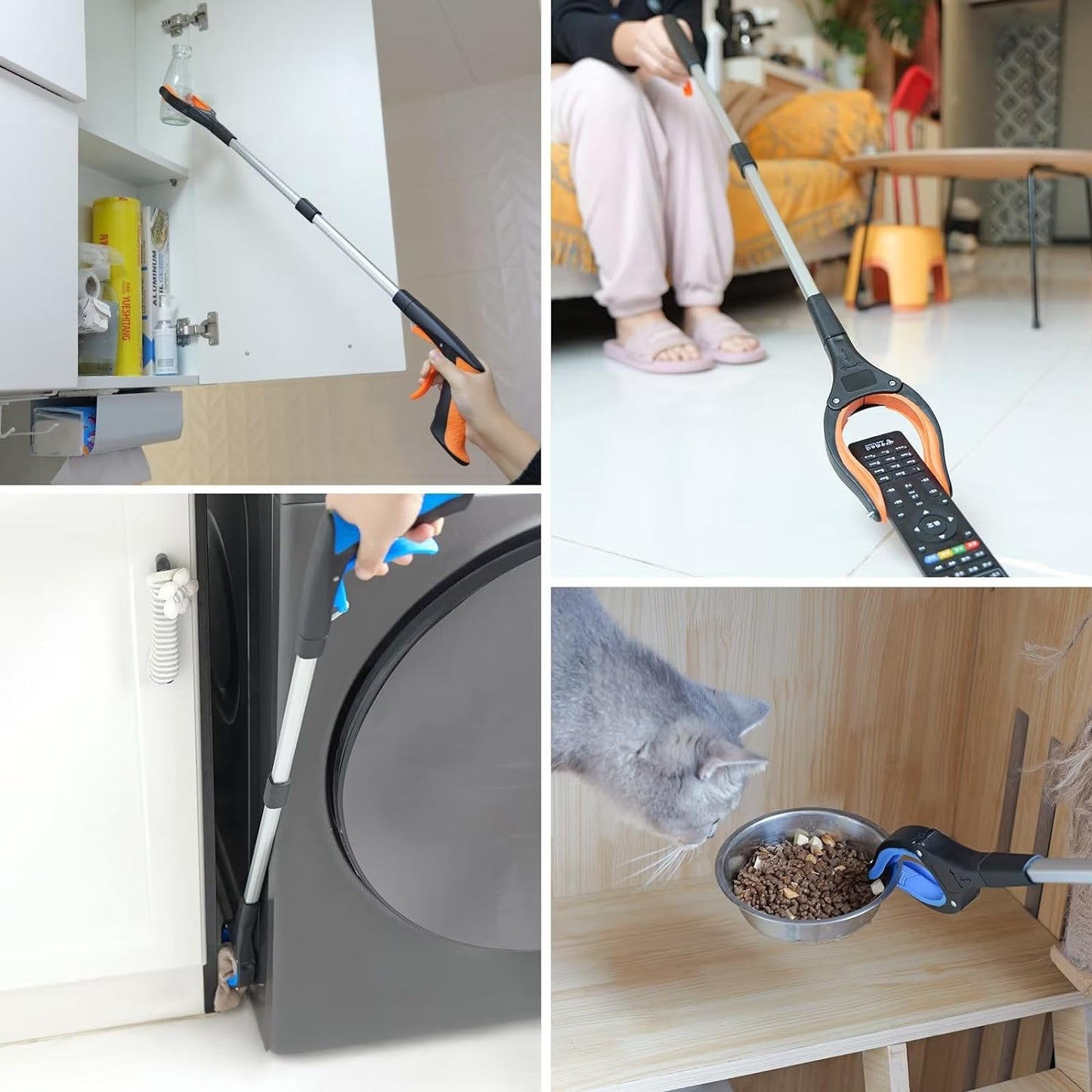 32" Foldable Grabber Reacher Tool – 2-Pack Pickup Tool with 360° Rotating Claw & Magnetic Tip