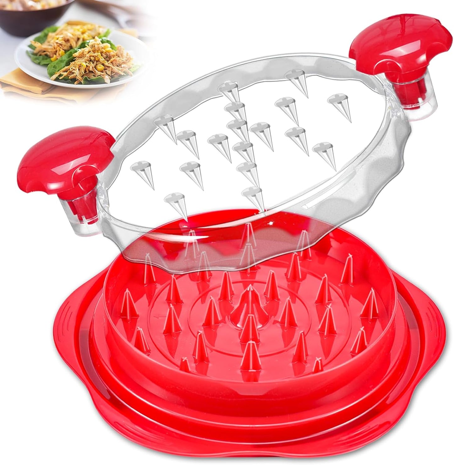 Manual Chicken Shredder Tool – Twist-Top Meat & Veggie Grinder for Kitchen Use (Elegant Black)