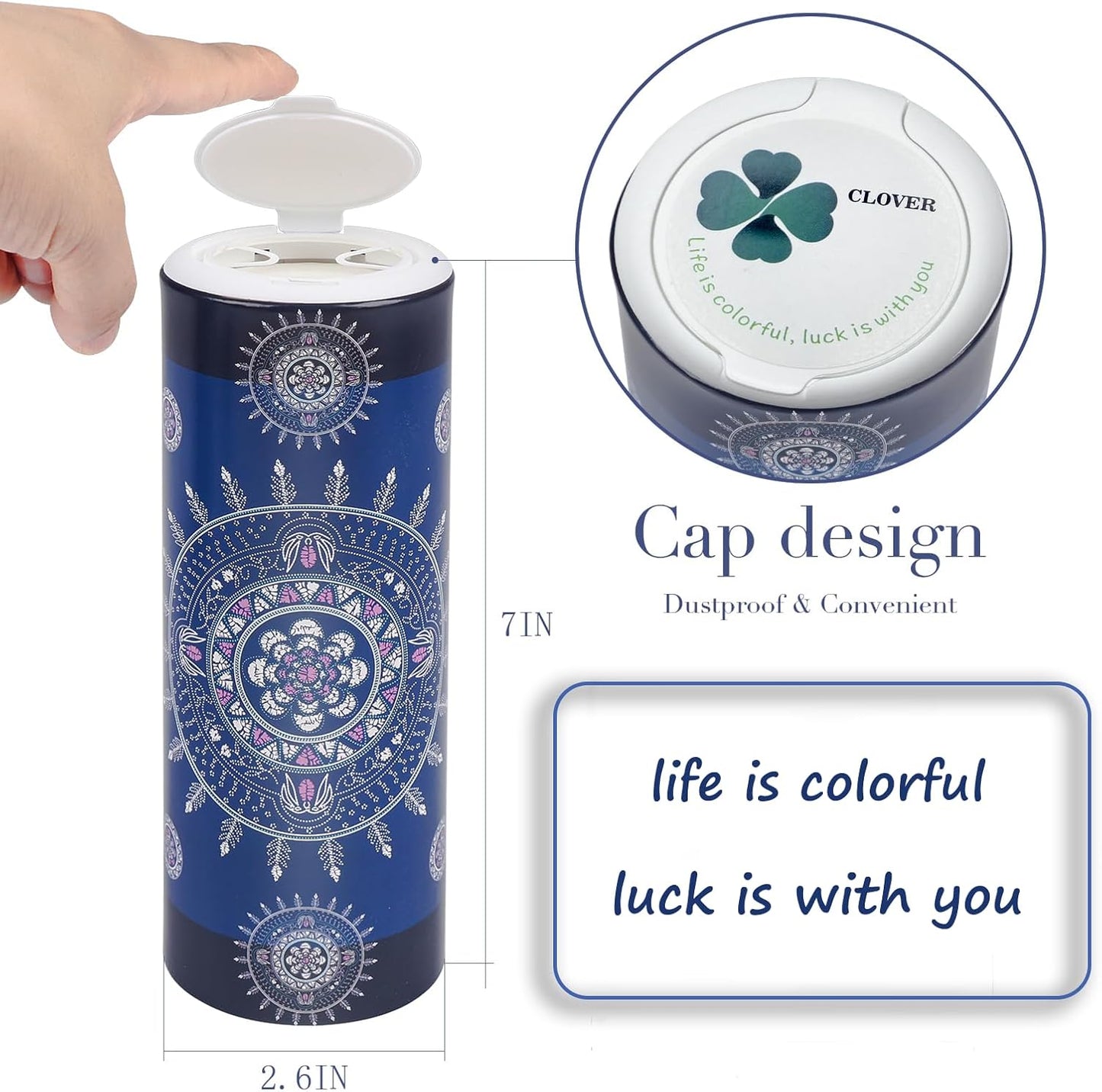 Car Tissues with Lotion, Car Tissues Holder for Car, 4 Packs Car Tissue Cylinder for Car Cup Holder, Facial Tissues Tube Box, Travel Tissues