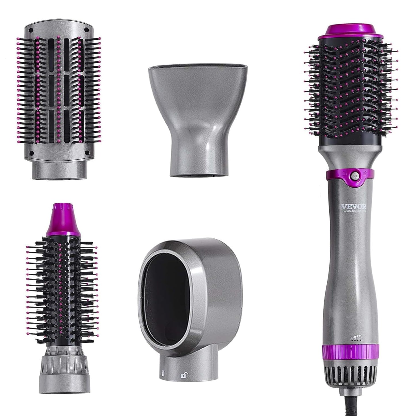 5-in-1 Hair Air Styler & Ionic Dryer Brush – Volumizing, Curling & Straightening Tool