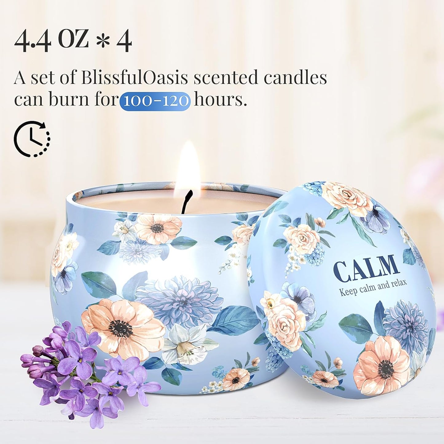 Scented Candle Gift Set – 4-Pack 17.6oz Soy Candles, Long-Lasting Aromatherapy for Men & Women, Ideal Birthday & Father's Day Present