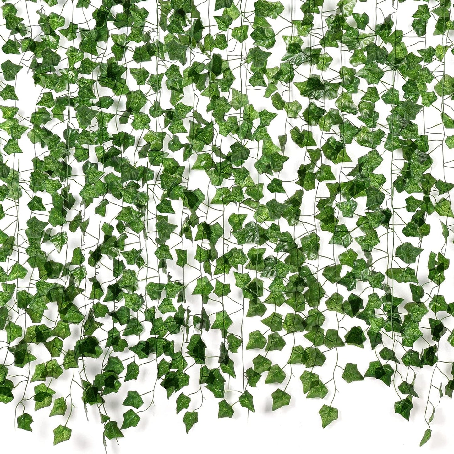 Artificial Ivy Vines – 12 Pack, 84 Feet Hanging Greenery for Wall Decor, Bedroom, Wedding & Party Decoration