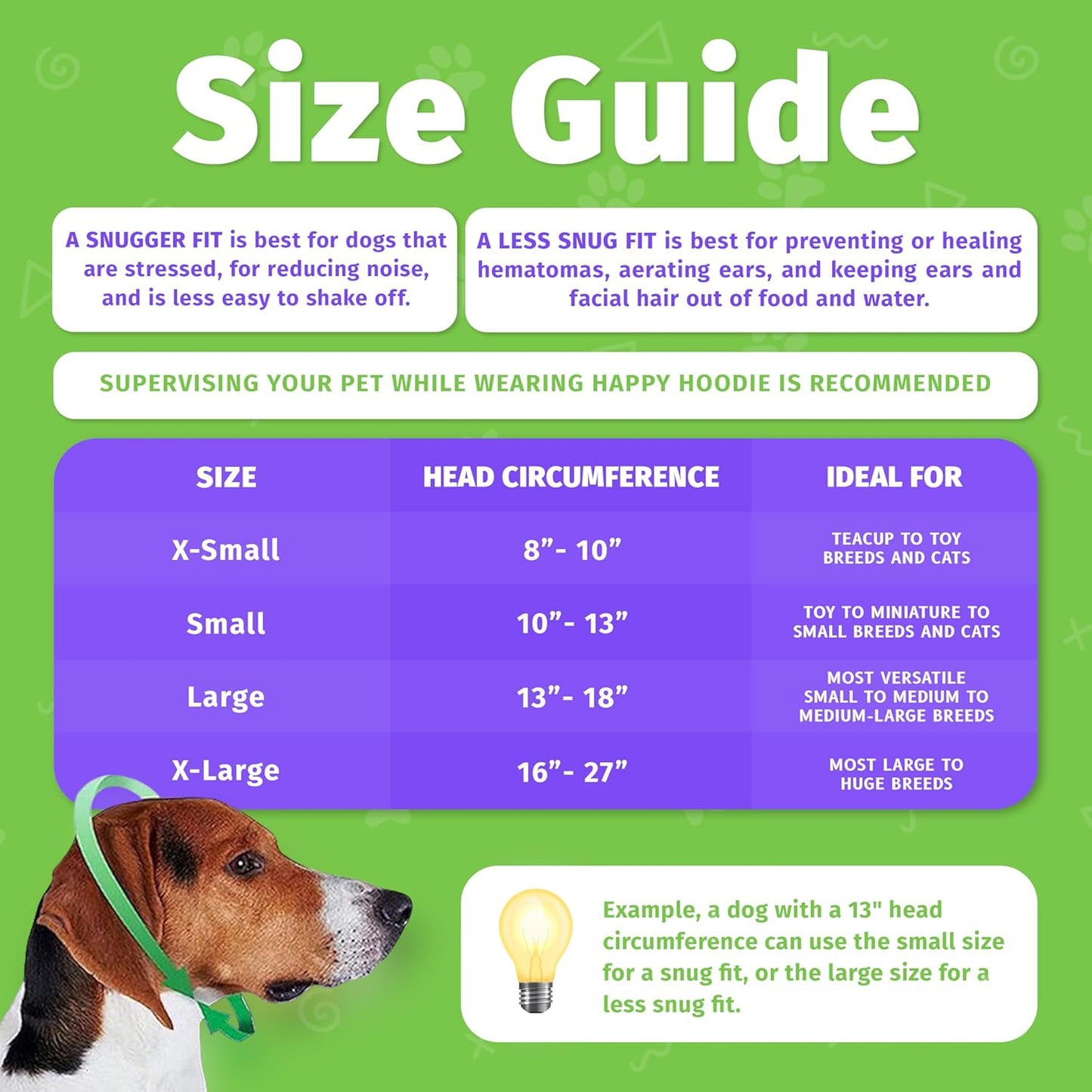 Happy Hoodie Calming Band for Dogs & Cats – 2 Pack (Small + Large)
