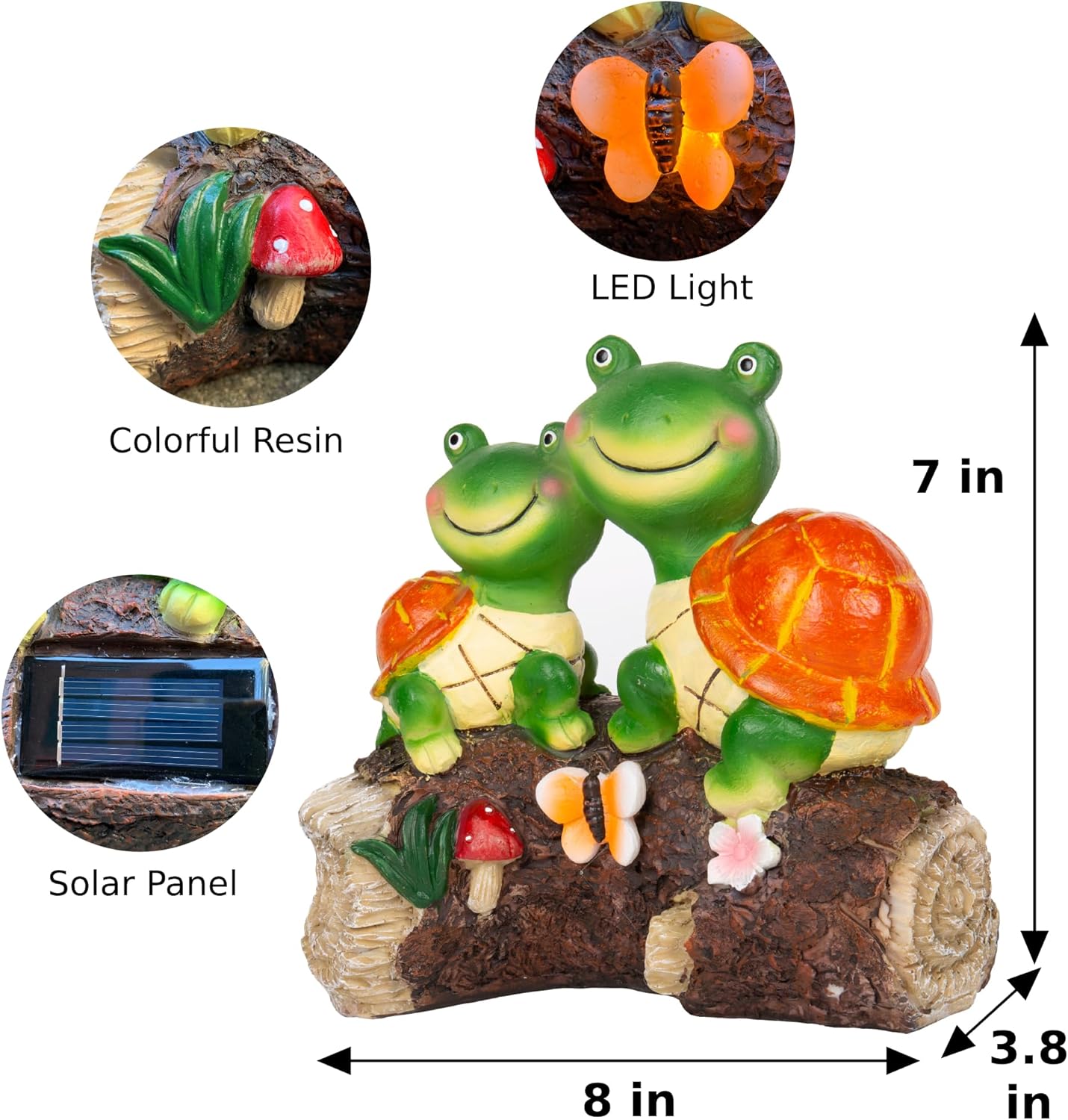 Solar Turtle Garden Statue – LED Outdoor Figurine for Lawn, Patio & Yard Decor