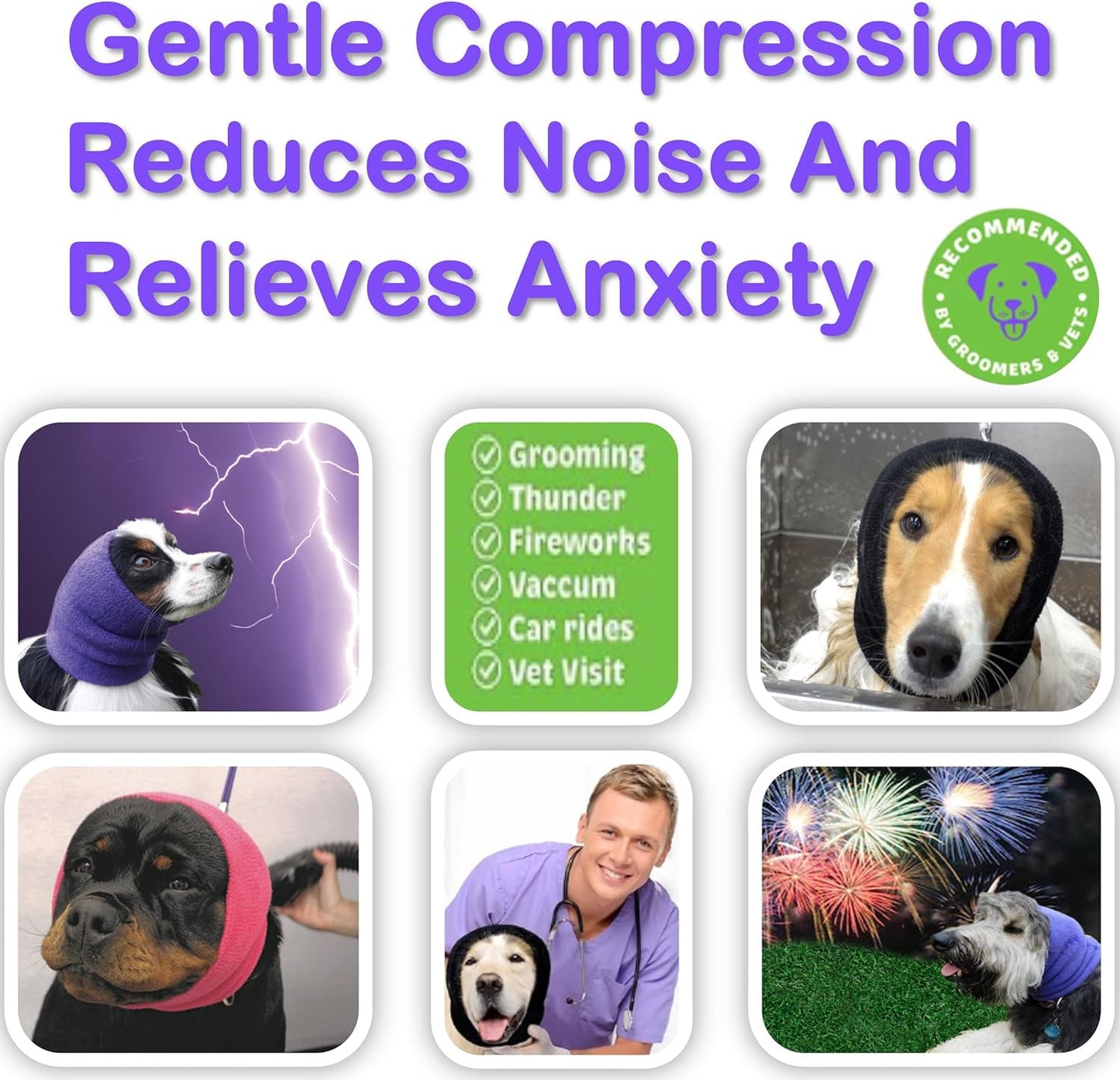 Happy Hoodie Calming Band for Dogs & Cats – 2 Pack (Small + Large)